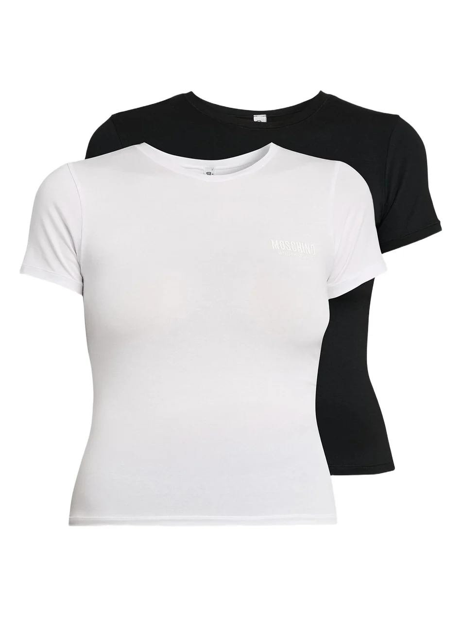 Women's 2-Pack Logo Cotton-Blend T-Shirt Set Women's 2-Pack Logo Cotton-Blend T-Shirt Set
