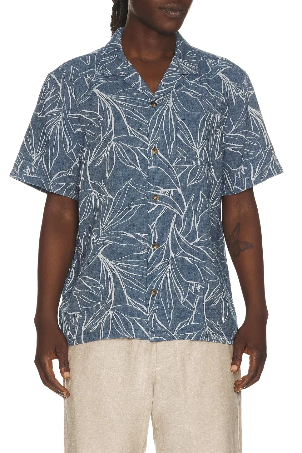 Jacquard Linen Resort Shirt