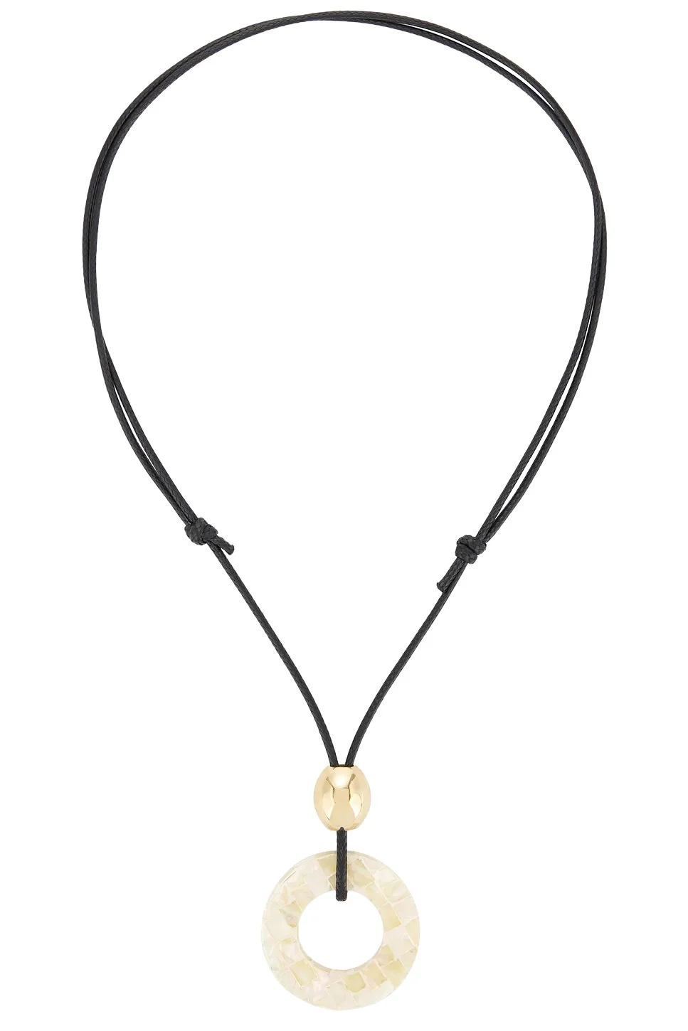 8 Other Reasons Cord Necklace With White Circle Pendant