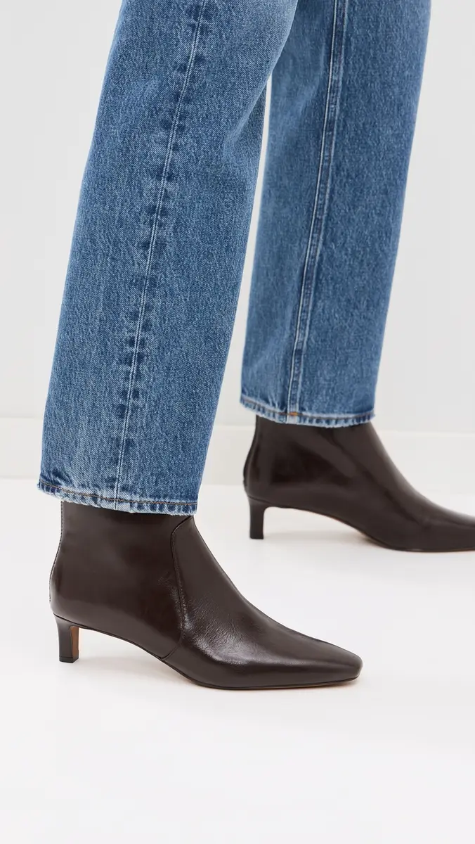 Madewell The Dimes Kitten Heel Boot In Crinkle Leather | Thumbnail 3
