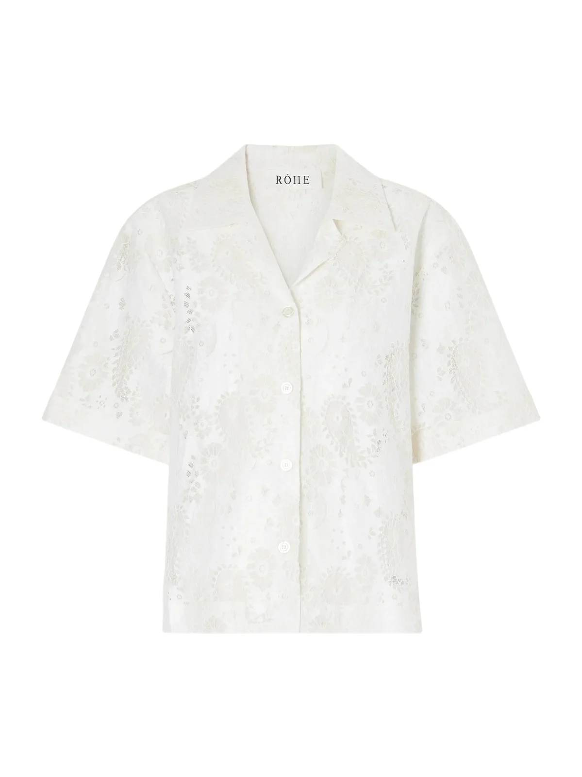 Embroidered Linen-blend Lace Shirt