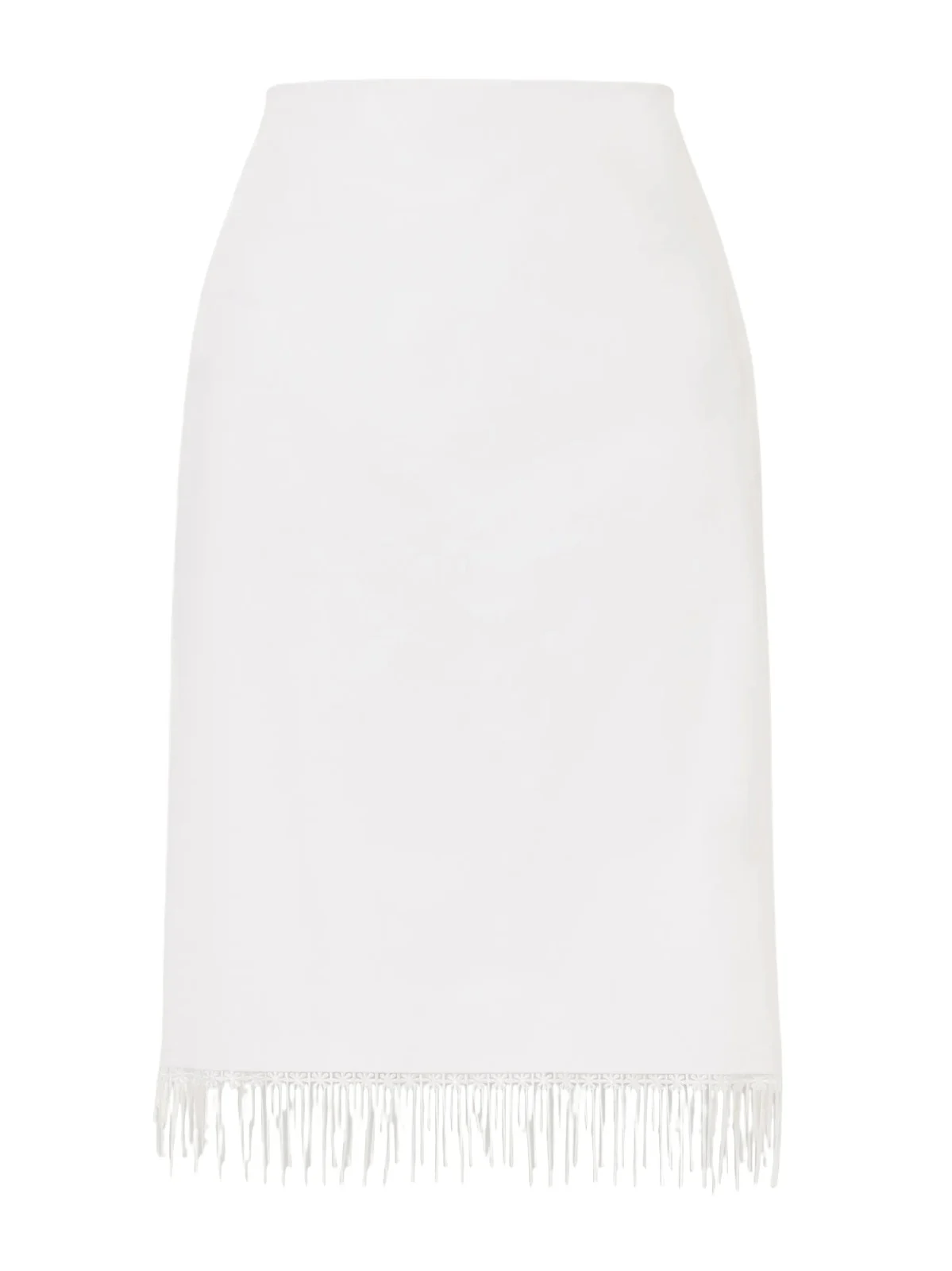 Lace-trimmed Cotton Midi Skirt