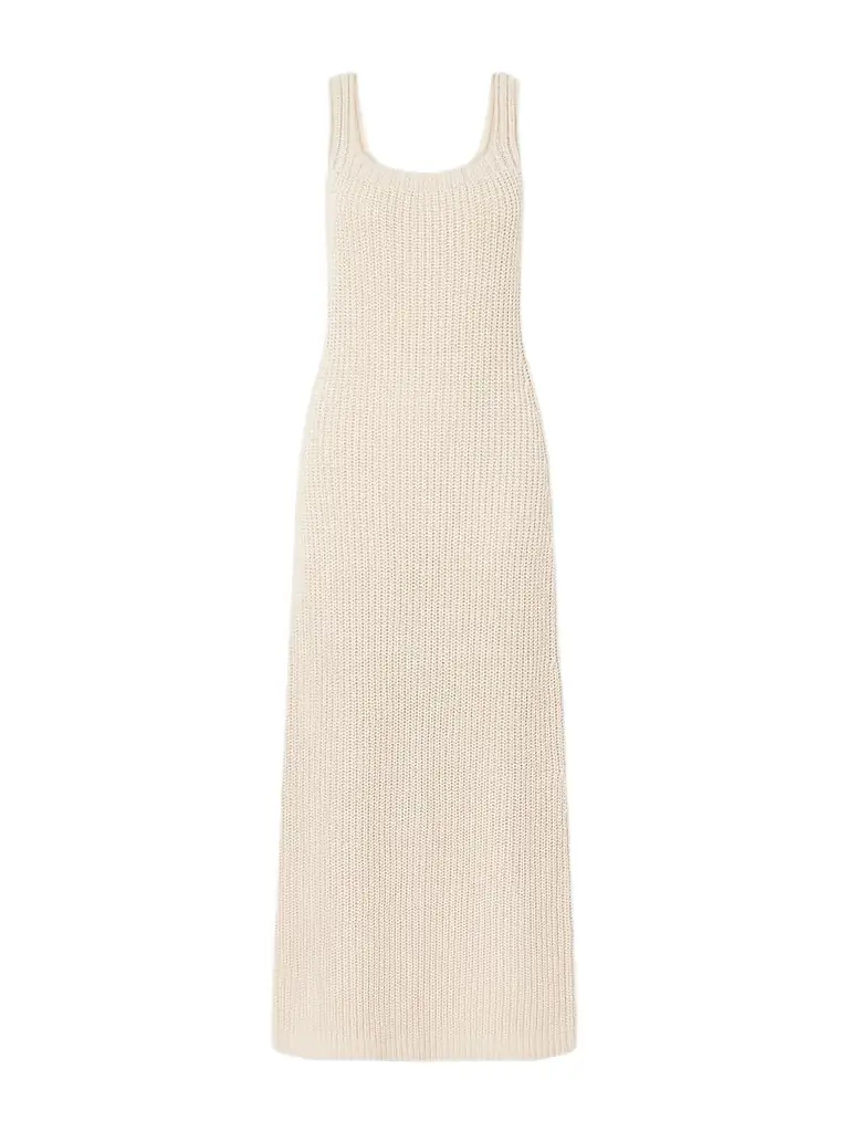 Lex Crocheted Silk And Cotton-blend Midi Dress