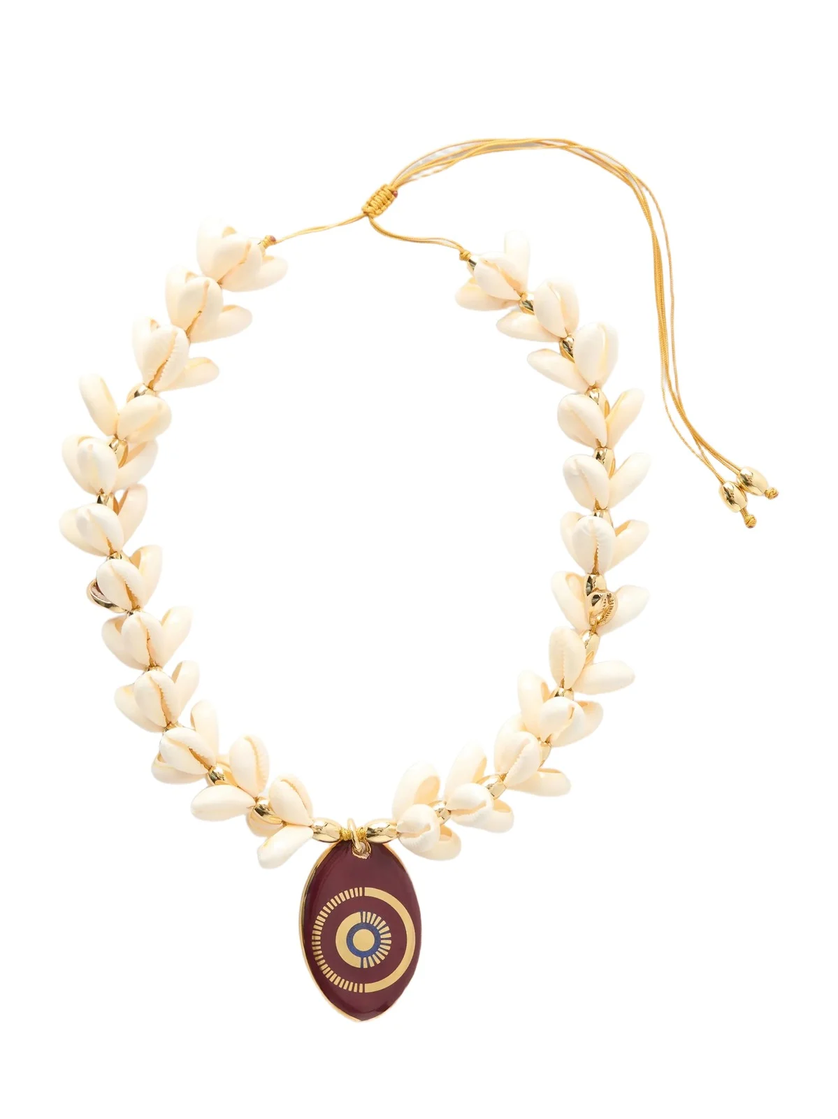 TOHUM Gold-plated, Seashell And Ceramic Necklace - Neutrals