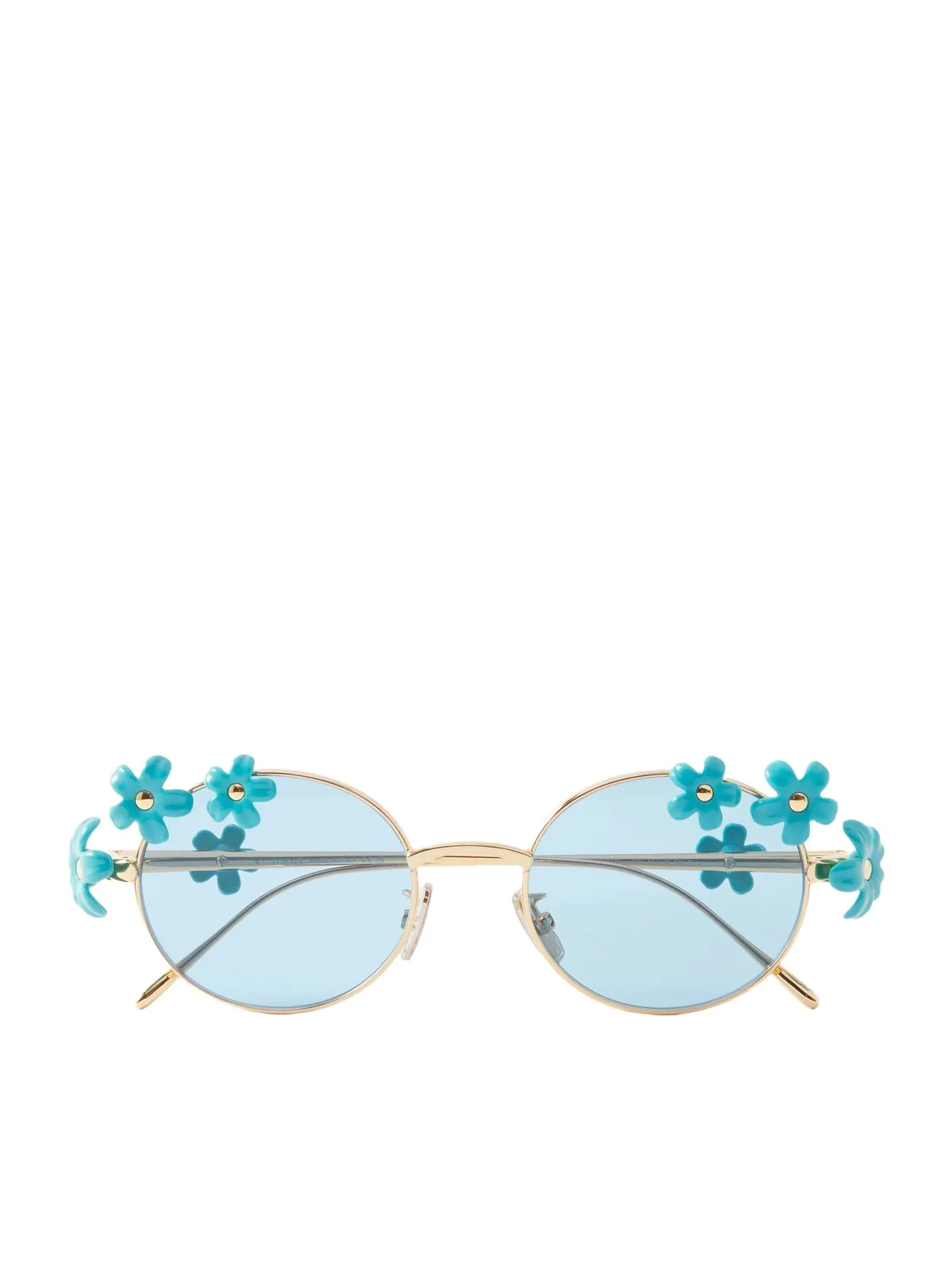 + Paula's Ibiza Embellished Round-frame Gold-tone Sunglasses