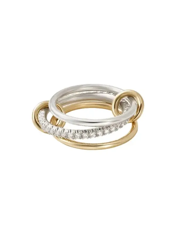 Tigris Sterling Silver, 18-karat Gold And Diamond Ring