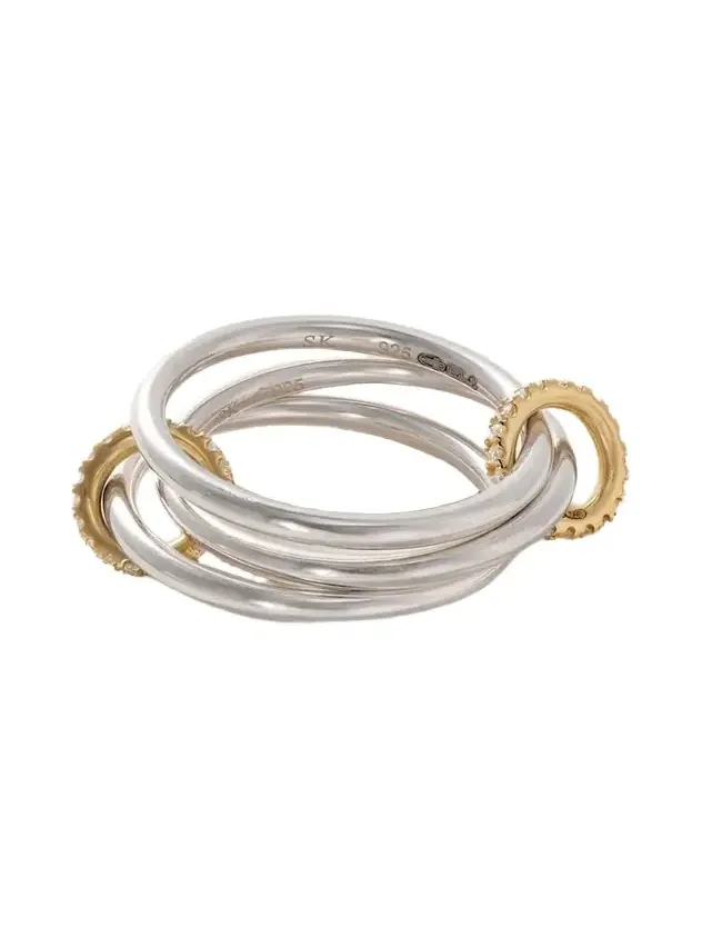 Solarium Sterling Silver, 18-karat Gold And Diamond Ring Solarium Sterling Silver, 18-karat Gold And Diamond Ring