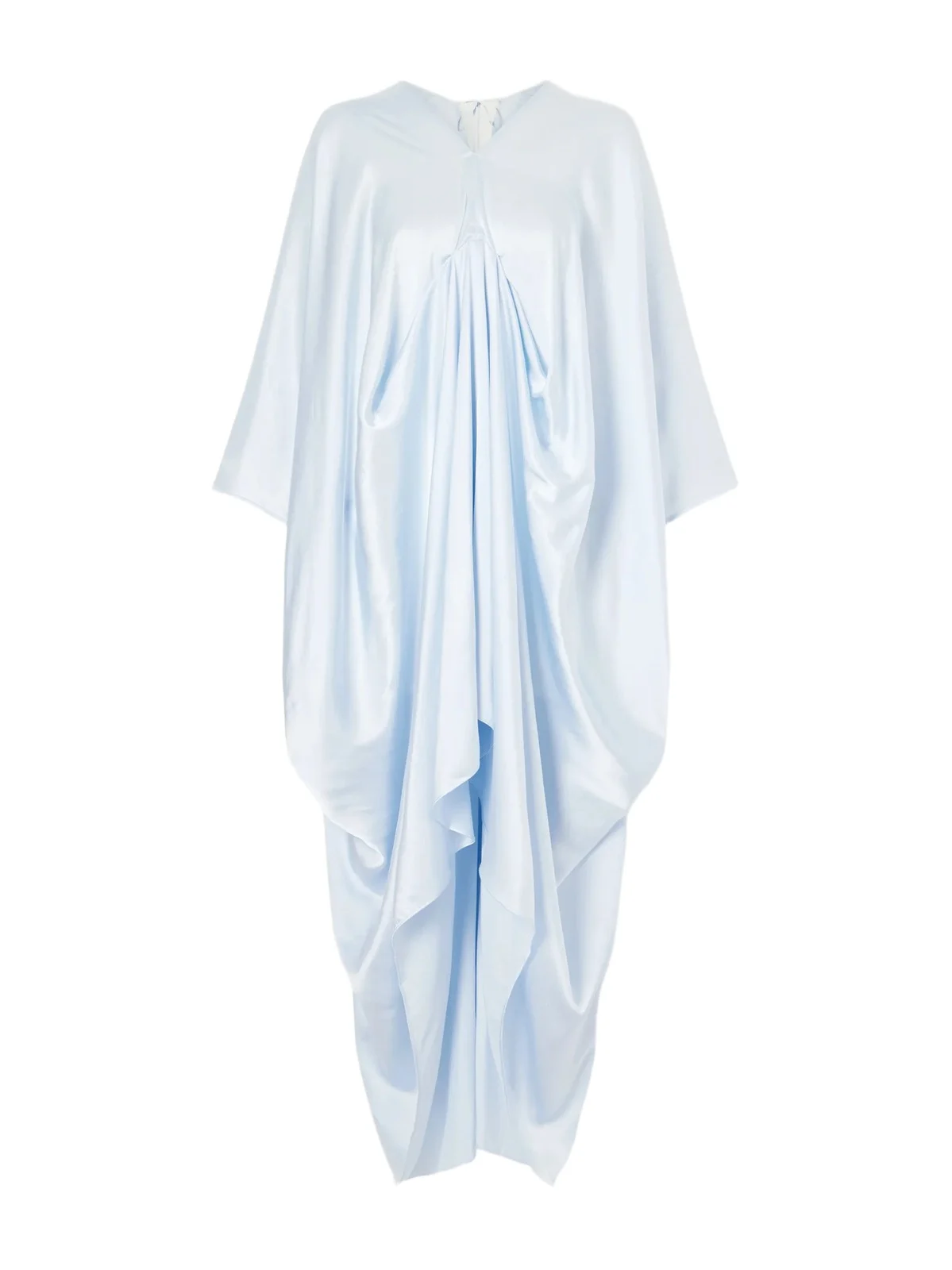 Draped Silk-satin Kaftan