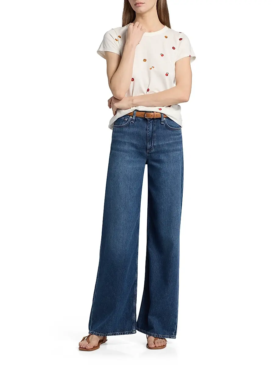 rag & bone Women's Featherweight Sofie Wide-Leg Jeans | Thumbnail 2