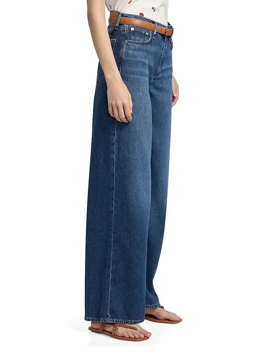 rag & bone Women's Featherweight Sofie Wide-Leg Jeans | Thumbnail 4