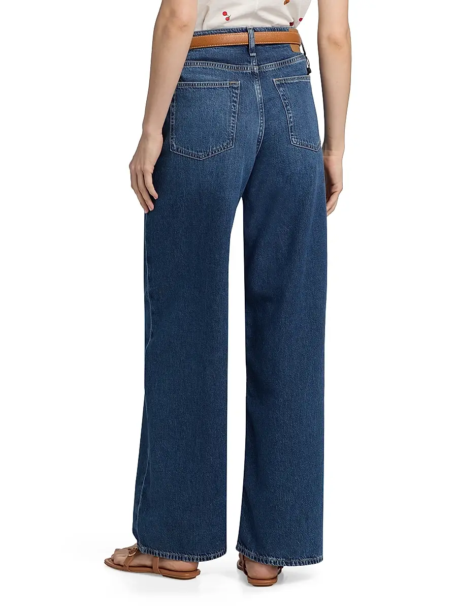 rag & bone Women's Featherweight Sofie Wide-Leg Jeans | Thumbnail 5