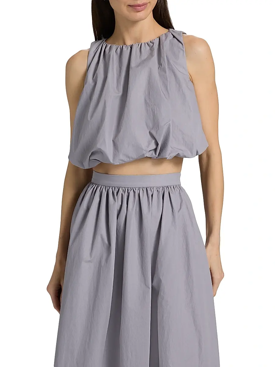 Amur Women's Ravina Gathered Bubble-Hem Top | Thumbnail 3 Amur Women's Ravina Gathered Bubble-Hem Top | Thumbnail 3
