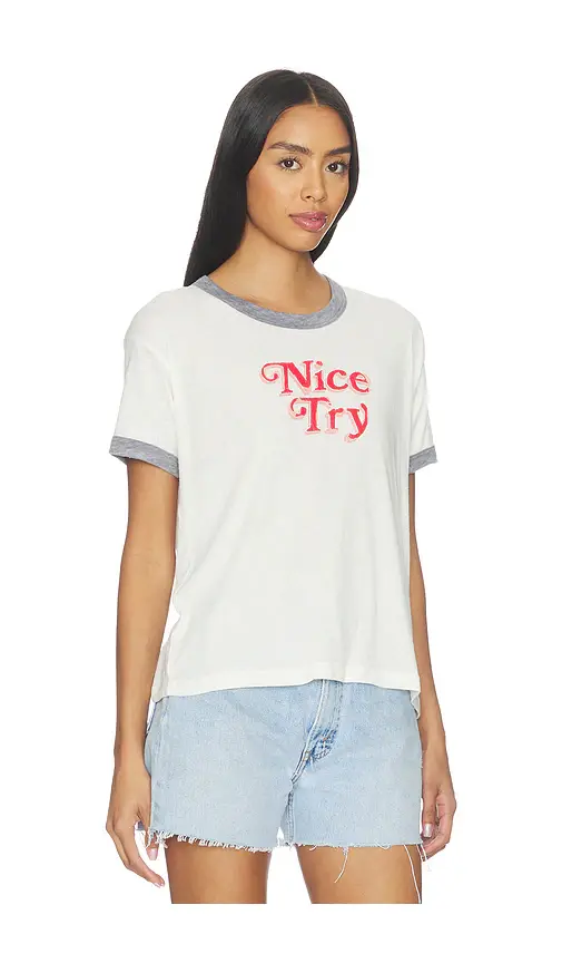 DAYDREAMER Nice Try Burnout Ringer Tee | Thumbnail 2