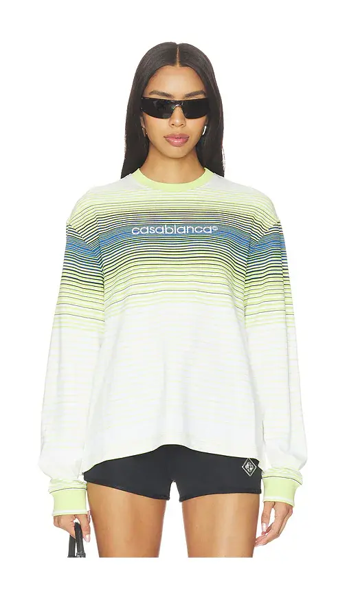 Casablanca Striped Longsleeve Tee | Thumbnail 2 Casablanca Striped Longsleeve Tee | Thumbnail 2