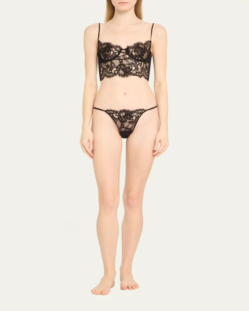 Kiki de Montparnasse Camille Scalloped Lace G-String | Thumbnail 2