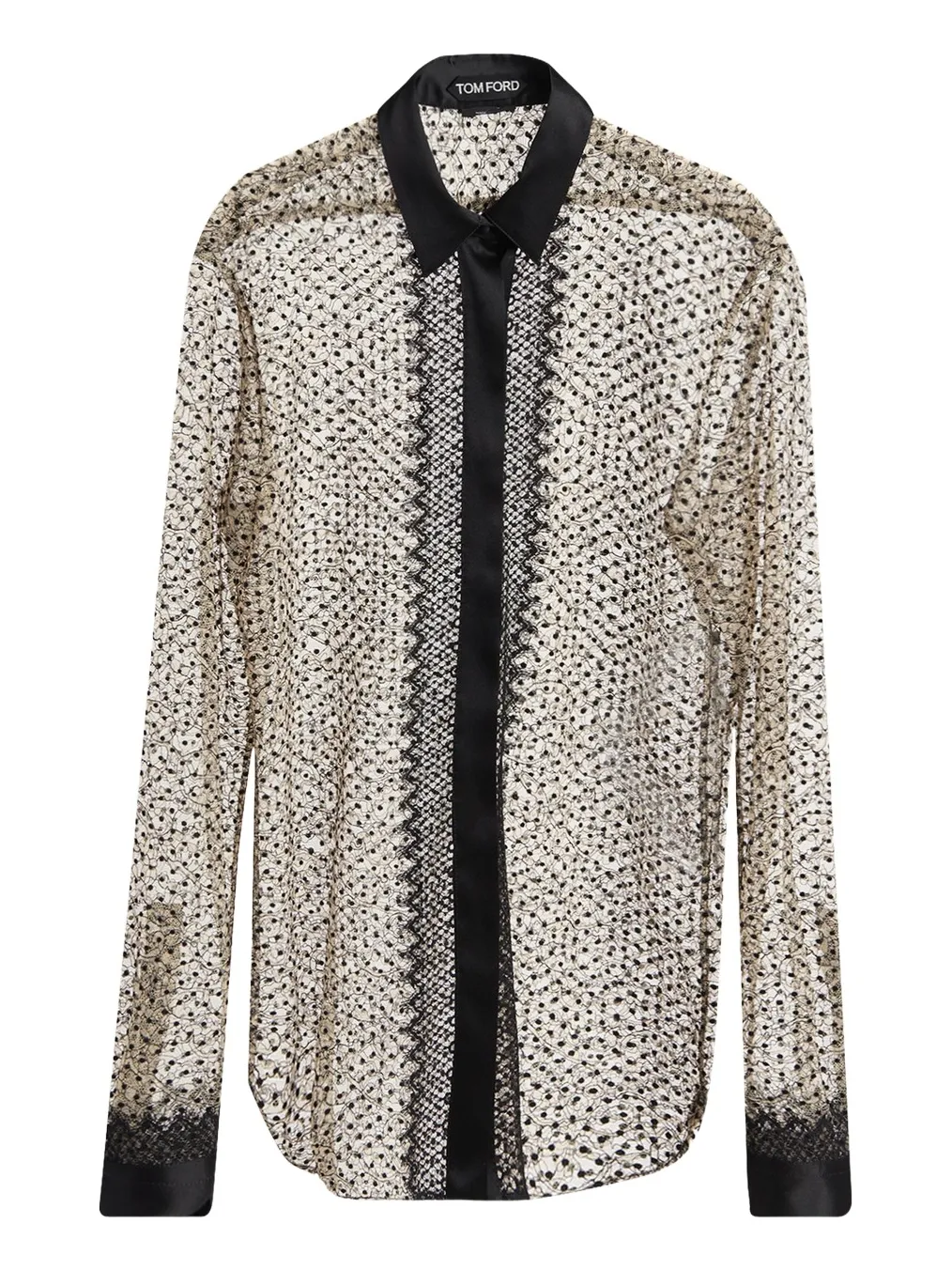 Polka-Dot Lace Button-Down Shirt Polka-Dot Lace Button-Down Shirt