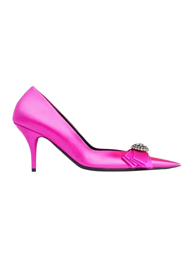 90mm Avenue Palazzo Embellished Bow Satin Pumps