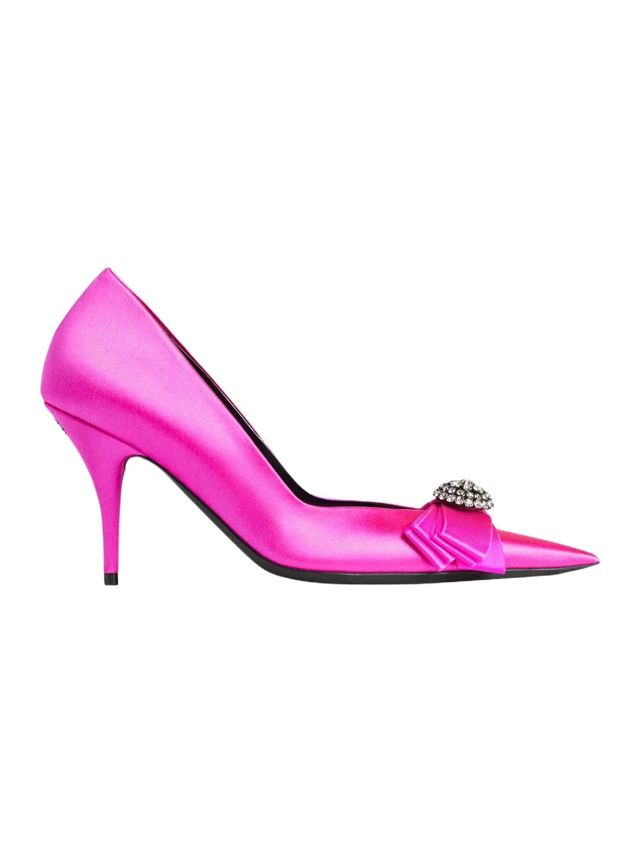 90mm Avenue Palazzo Embellished Bow Satin Pumps