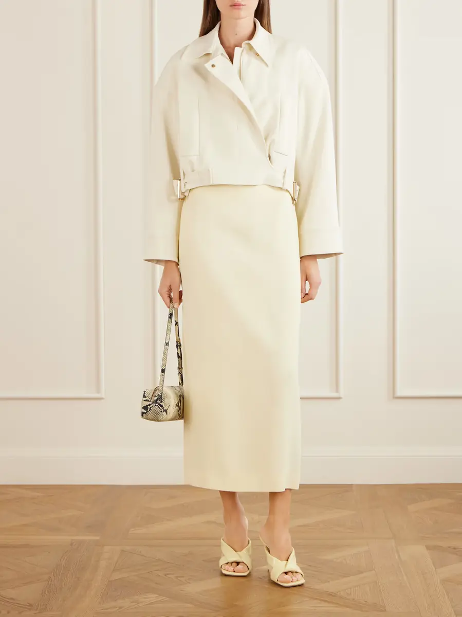 Sportmax Cropped belted woven jacket | Thumbnail 2 Sportmax Cropped belted woven jacket | Thumbnail 2