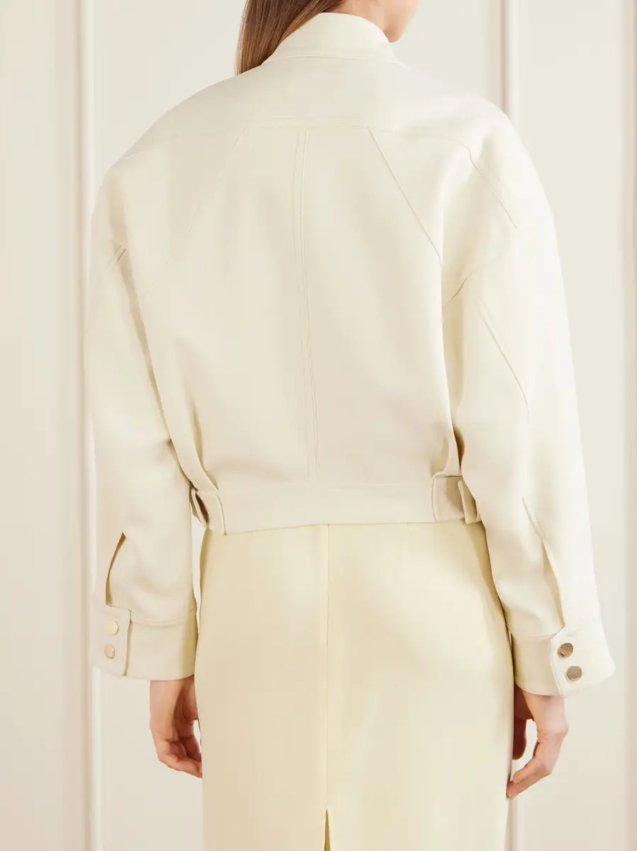 Sportmax Cropped belted woven jacket | Thumbnail 4 Sportmax Cropped belted woven jacket | Thumbnail 4