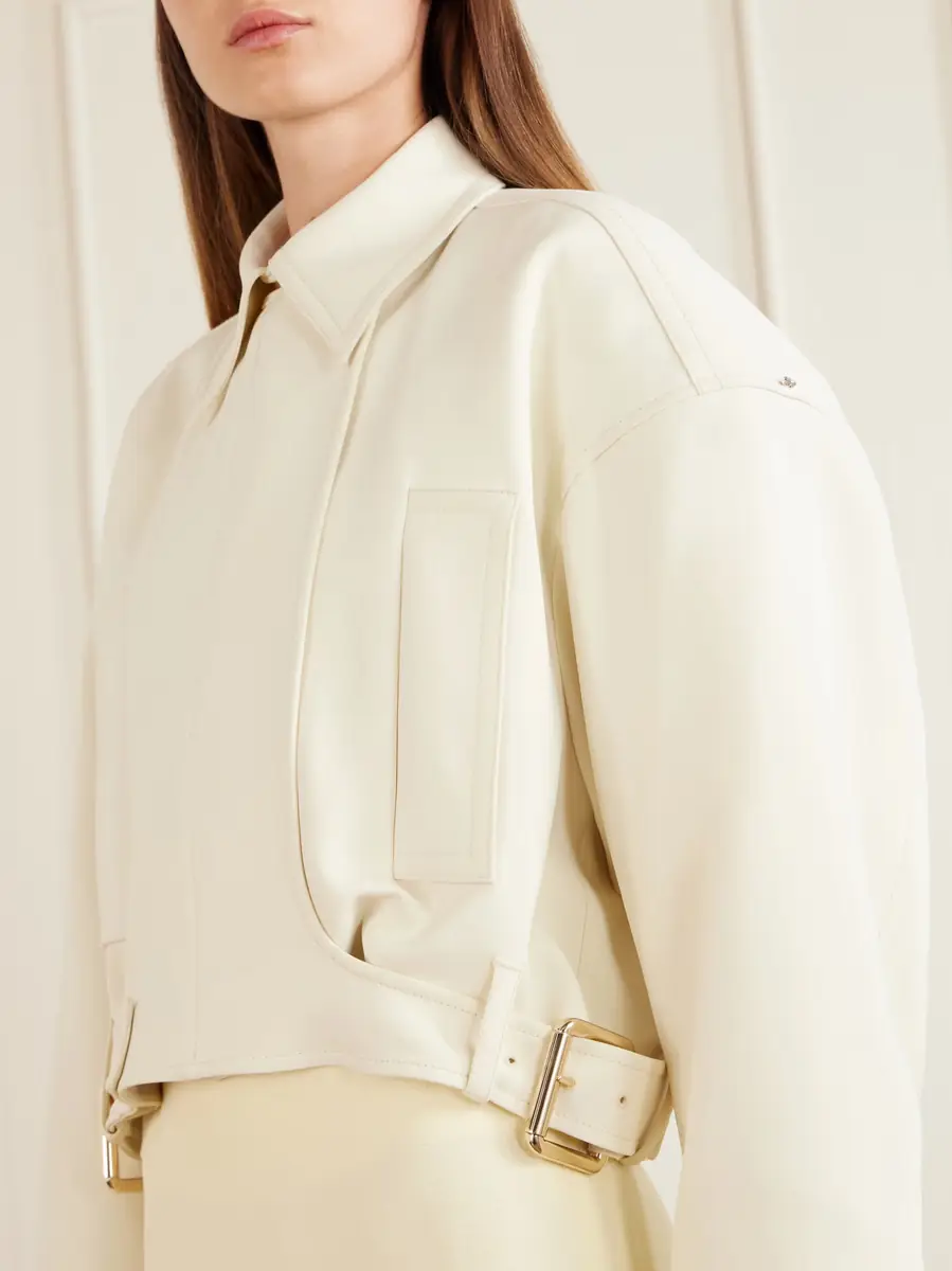 Sportmax Cropped belted woven jacket | Thumbnail 5 Sportmax Cropped belted woven jacket | Thumbnail 5