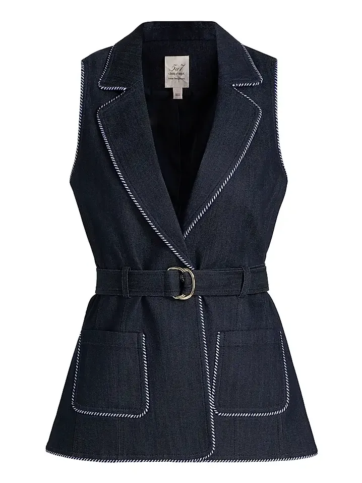Women's Andrea Twisted-Trim Vest Women's Andrea Twisted-Trim Vest