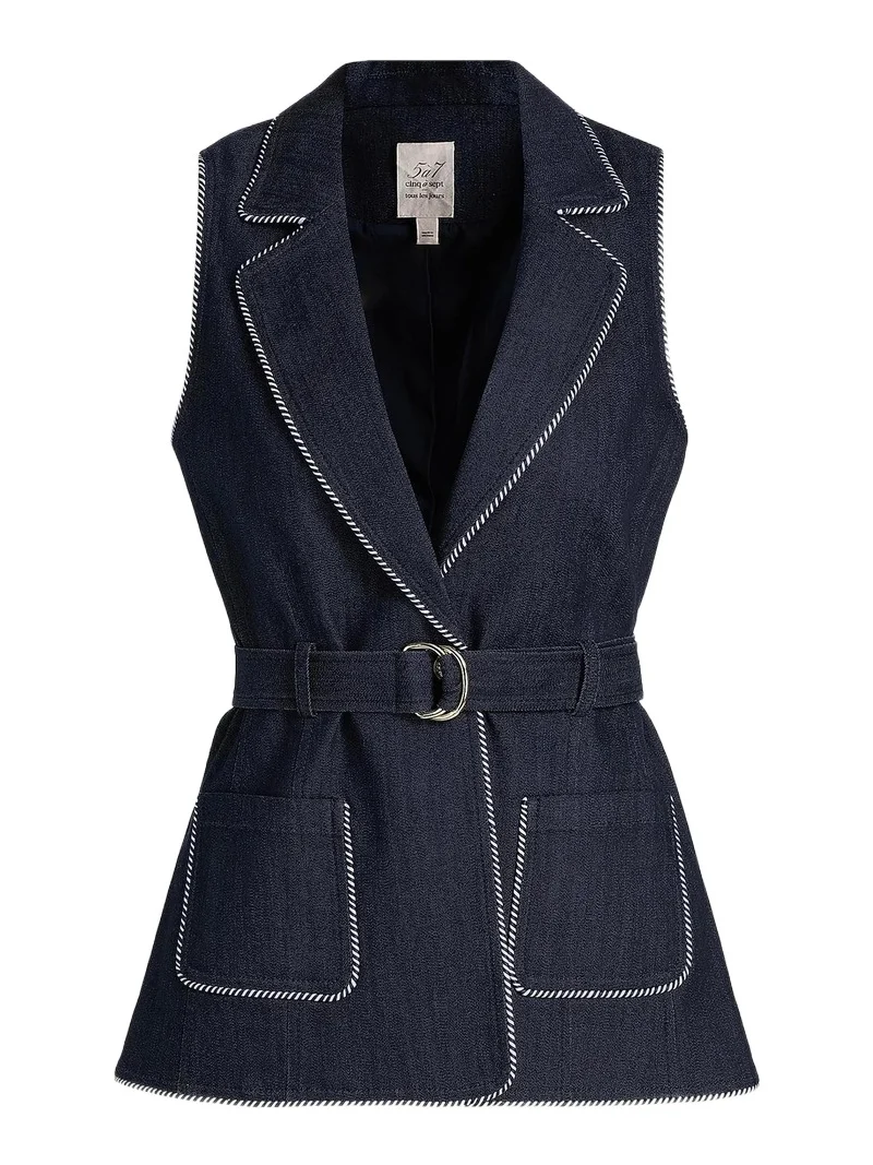 Cinq à Sept Women's Andrea Twisted-Trim Vest