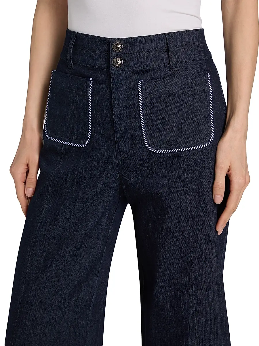 Cinq à Sept Women's Dorothea Twisted-Trim Wide-Leg Pants | Thumbnail 6