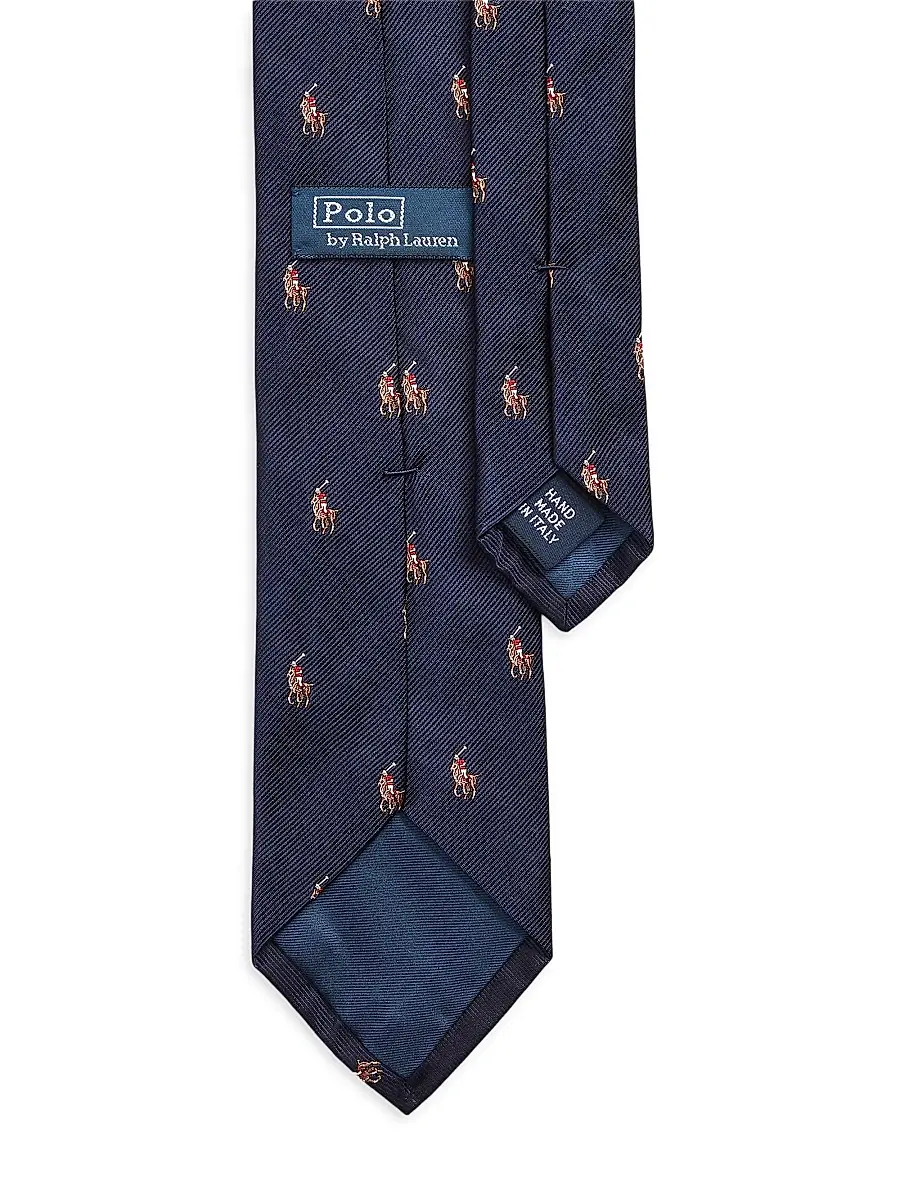 Polo Ralph Lauren Men's Pony Logo Silk Tie | Thumbnail 2 Polo Ralph Lauren Men's Pony Logo Silk Tie | Thumbnail 2