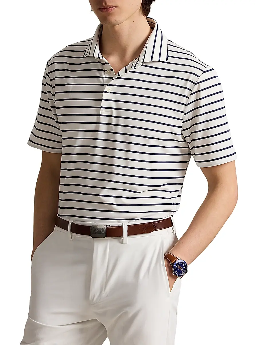 Polo Ralph Lauren Men's Lightweight Airflow Knit Polo Shirt | Thumbnail 4 Polo Ralph Lauren Men's Lightweight Airflow Knit Polo Shirt | Thumbnail 4