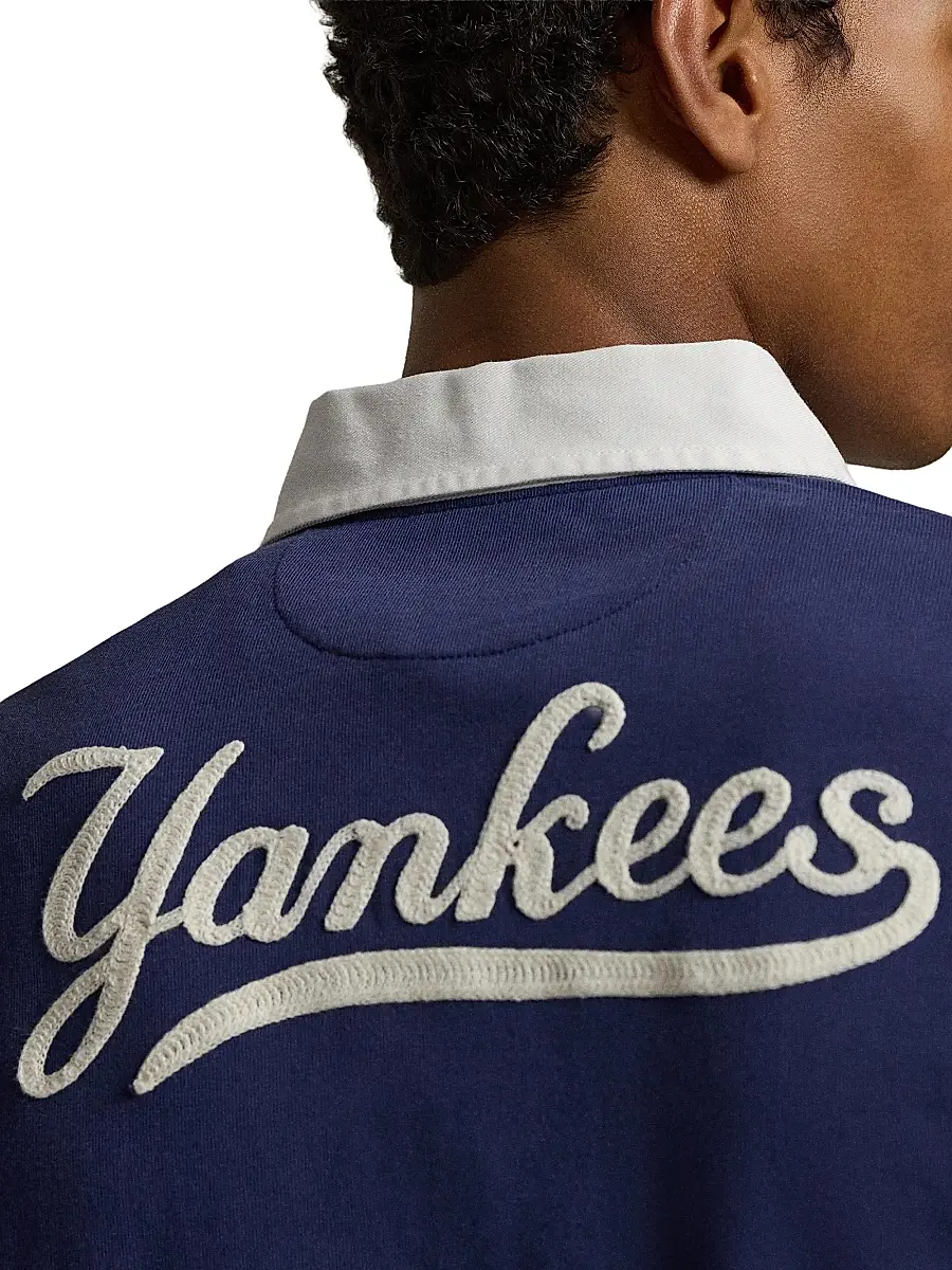 Polo Ralph Lauren Men's Yankees Cotton Rugby Shirt | Thumbnail 6 Polo Ralph Lauren Men's Yankees Cotton Rugby Shirt | Thumbnail 6