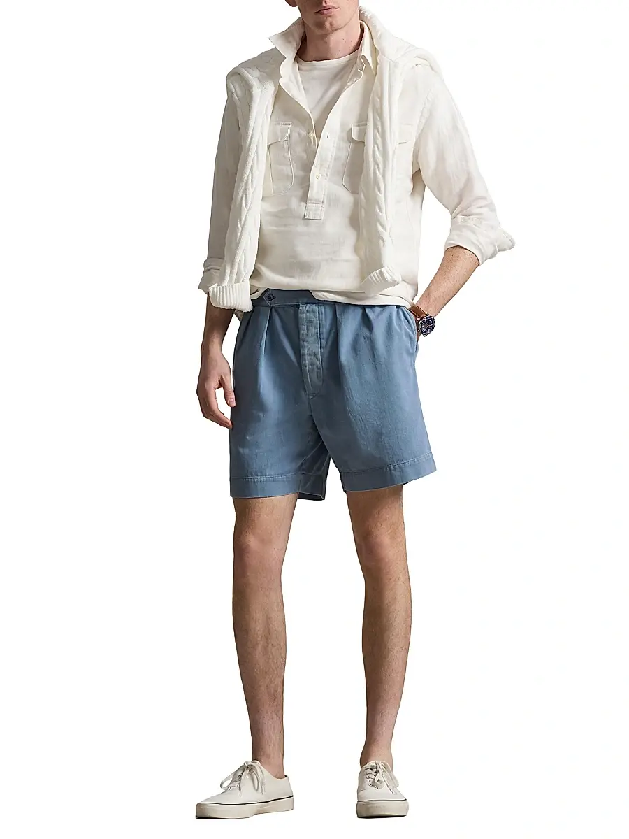 Polo Ralph Lauren Men's Rustic Cotton Twill Shorts | Thumbnail 2 Polo Ralph Lauren Men's Rustic Cotton Twill Shorts | Thumbnail 2