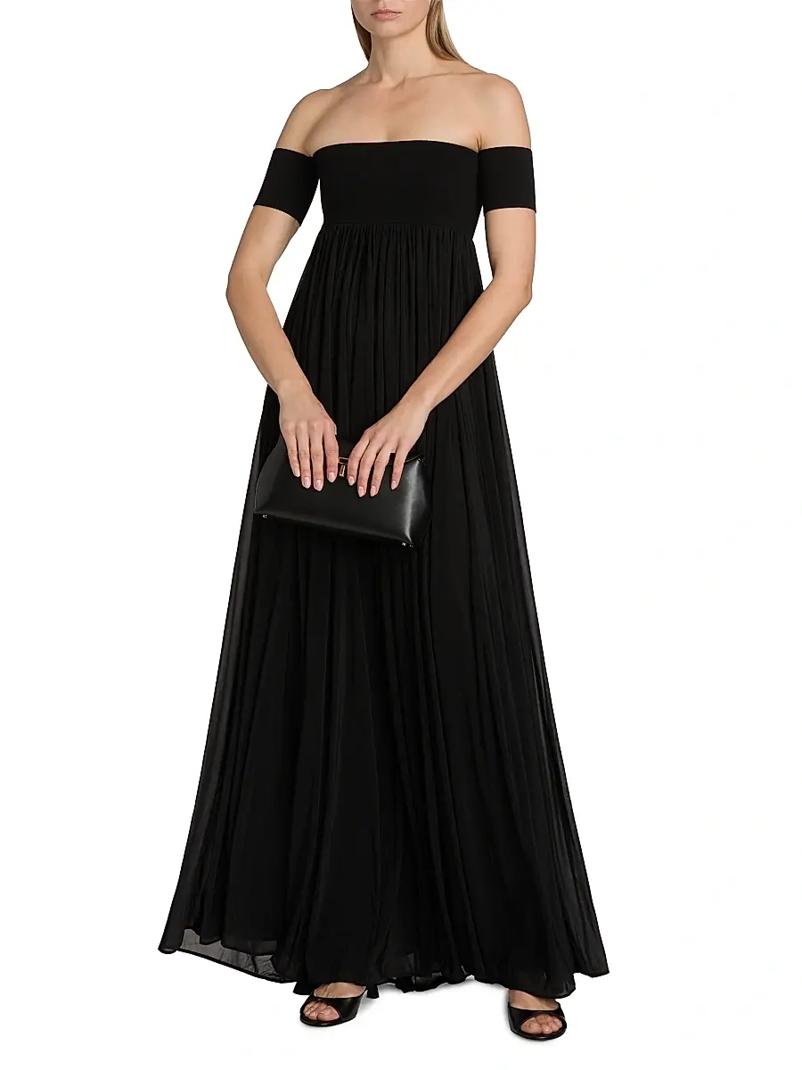 Ronny Kobo Women's Miles Mixed-Media A-Line Maxi Dress | Thumbnail 3 Ronny Kobo Women's Miles Mixed-Media A-Line Maxi Dress | Thumbnail 3