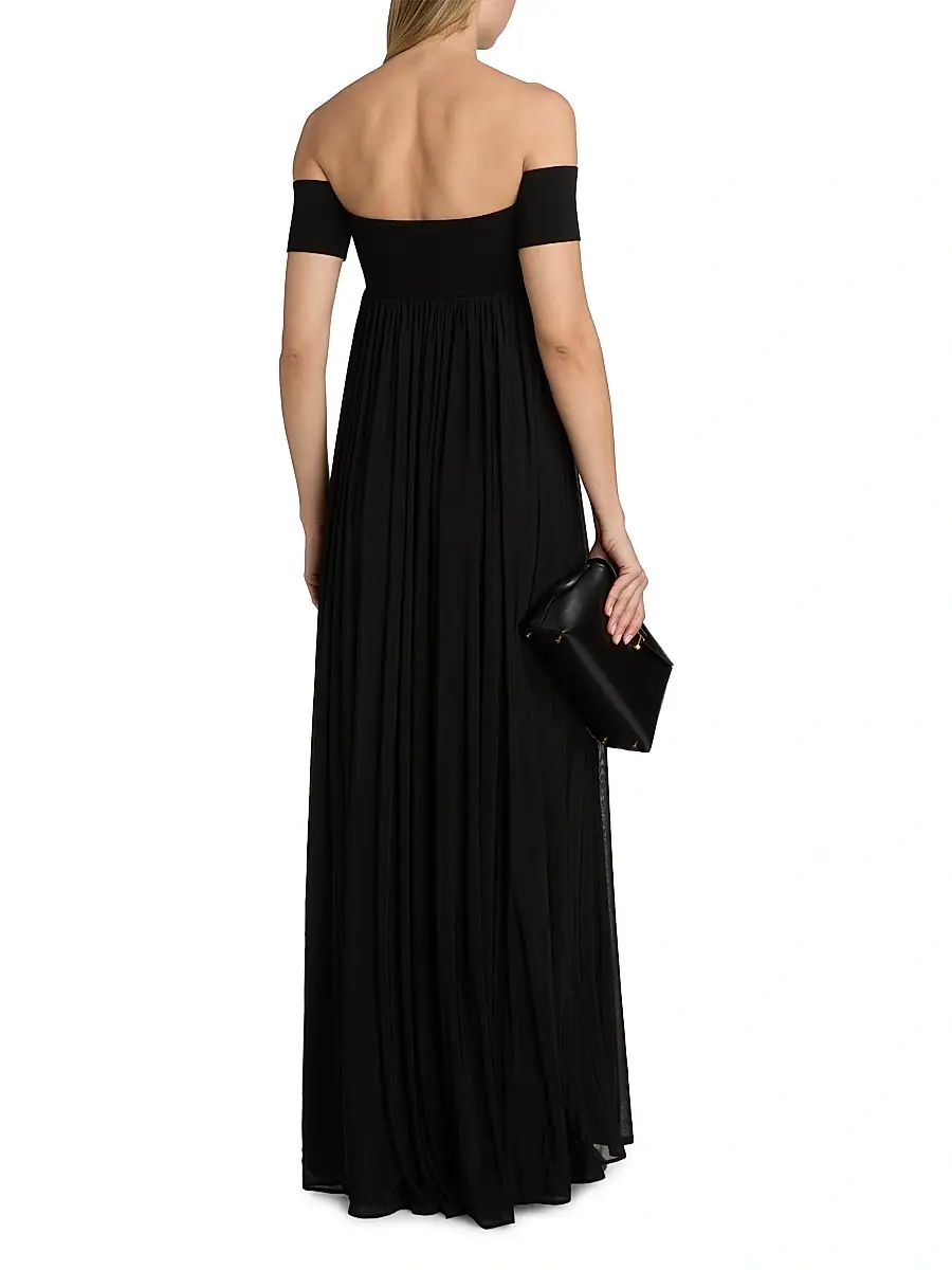 Ronny Kobo Women's Miles Mixed-Media A-Line Maxi Dress | Thumbnail 5 Ronny Kobo Women's Miles Mixed-Media A-Line Maxi Dress | Thumbnail 5