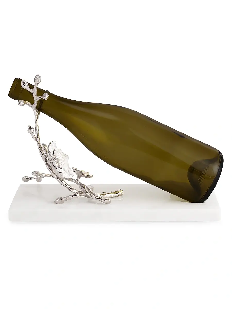 Michael Aram Silver Orchid Wine Rest | Thumbnail 2 Michael Aram Silver Orchid Wine Rest | Thumbnail 2