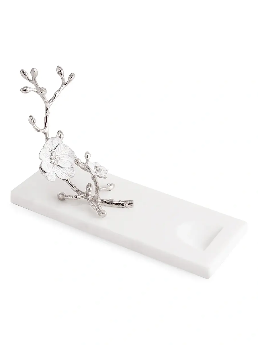 Michael Aram Silver Orchid Wine Rest | Thumbnail 3 Michael Aram Silver Orchid Wine Rest | Thumbnail 3