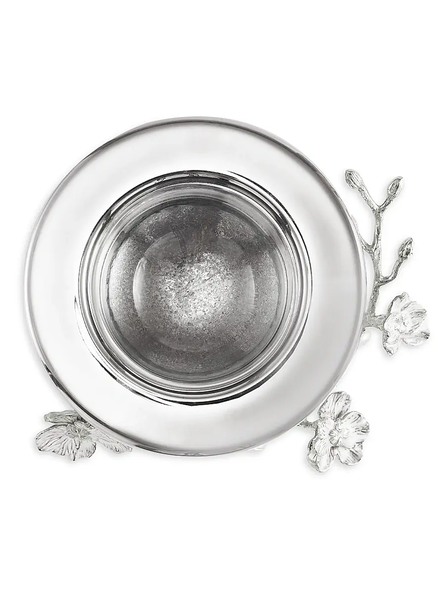 Michael Aram Silver Orchid Caviar Dish & Spoon | Thumbnail 4 Michael Aram Silver Orchid Caviar Dish & Spoon | Thumbnail 4