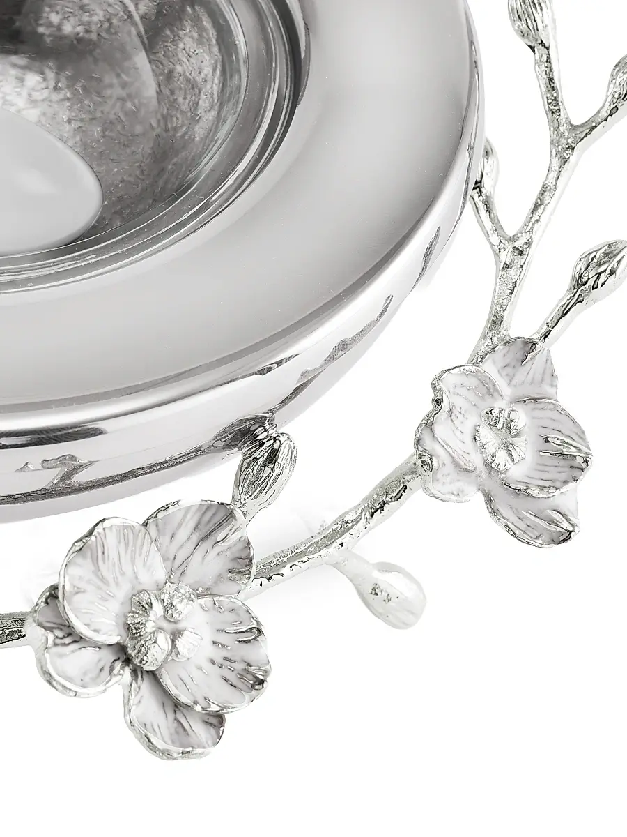 Michael Aram Silver Orchid Caviar Dish & Spoon | Thumbnail 5 Michael Aram Silver Orchid Caviar Dish & Spoon | Thumbnail 5