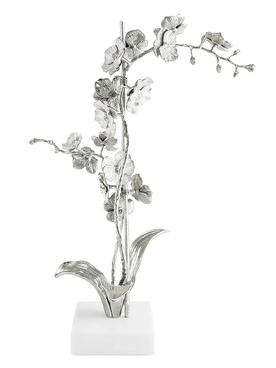 Michael Aram Silver Orchid Stem Large Sculpture | Thumbnail 2