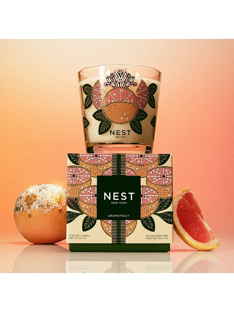 NEST New York Grapefruit Decorative 3-Wick Candle | Thumbnail 3 NEST New York Grapefruit Decorative 3-Wick Candle | Thumbnail 3