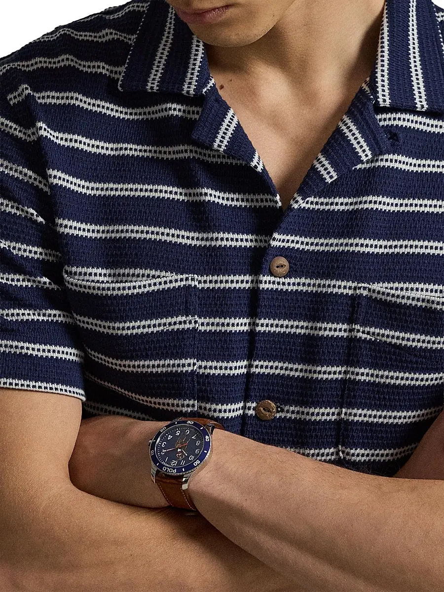 Polo Ralph Lauren Men's Striped Cotton-Blend Camp Shirt | Thumbnail 5 Polo Ralph Lauren Men's Striped Cotton-Blend Camp Shirt | Thumbnail 5