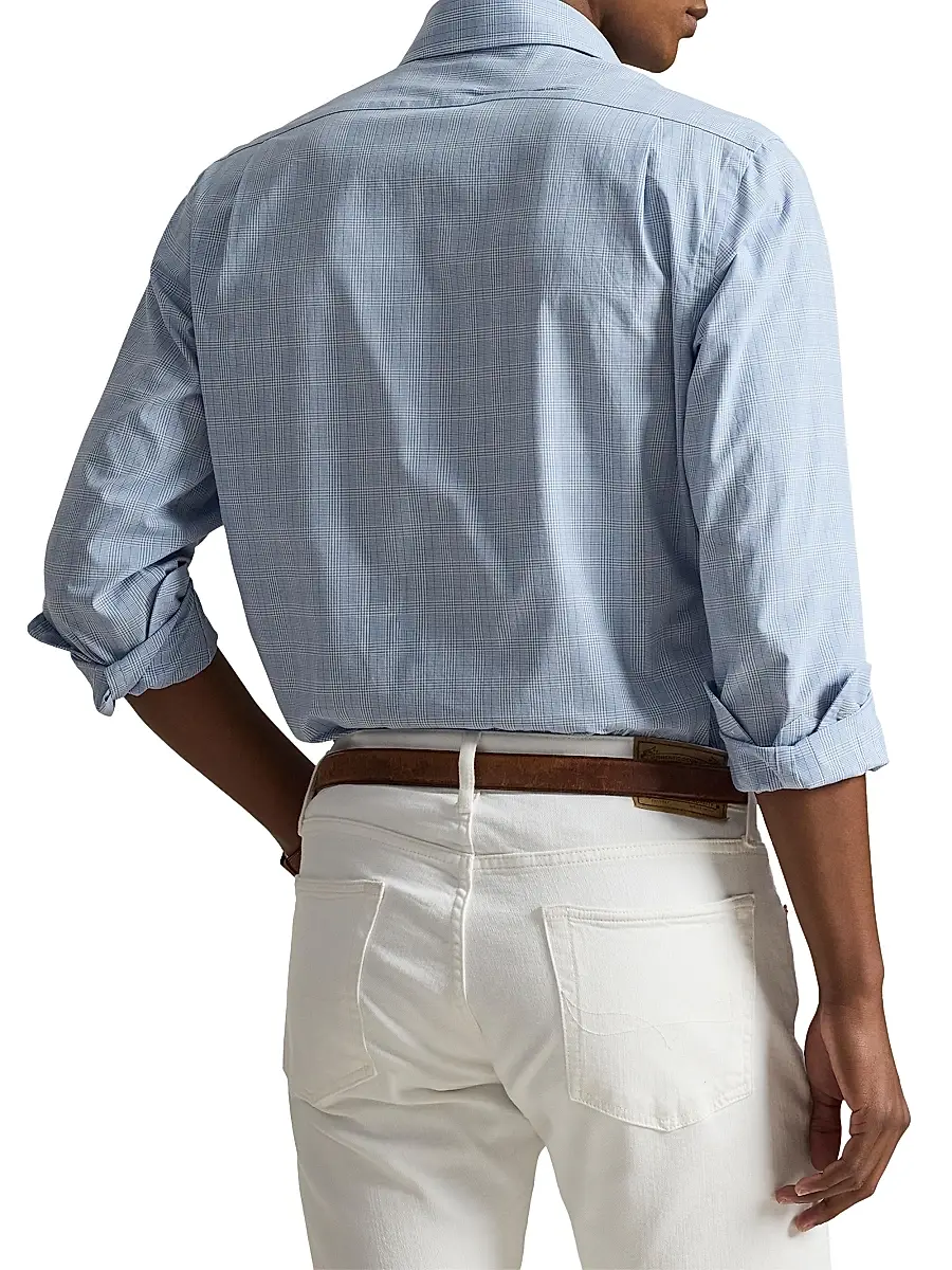 Polo Ralph Lauren Men's Check Cotton Poplin Shirt | Thumbnail 3 Polo Ralph Lauren Men's Check Cotton Poplin Shirt | Thumbnail 3