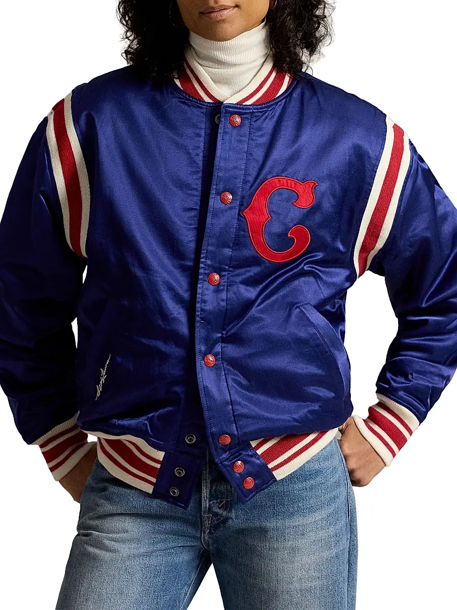 Polo Ralph Lauren Men's Cubs Cotton-Blend Satin Bomber Jacket | Thumbnail 4 Polo Ralph Lauren Men's Cubs Cotton-Blend Satin Bomber Jacket | Thumbnail 4