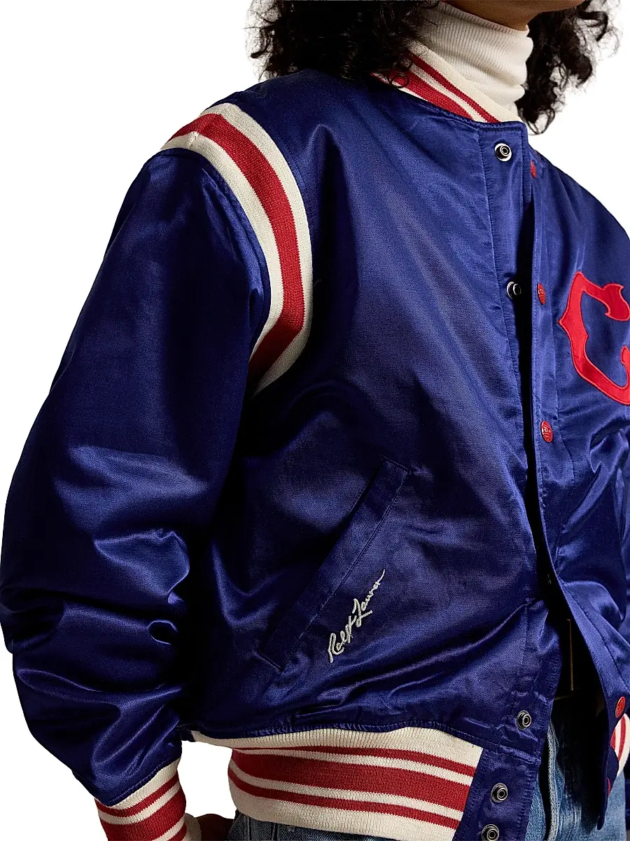 Polo Ralph Lauren Men's Cubs Cotton-Blend Satin Bomber Jacket | Thumbnail 7 Polo Ralph Lauren Men's Cubs Cotton-Blend Satin Bomber Jacket | Thumbnail 7