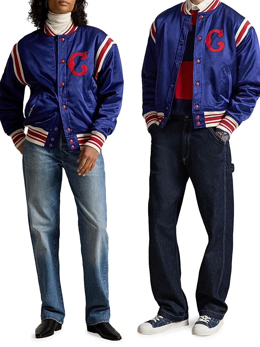 Polo Ralph Lauren Men's Cubs Cotton-Blend Satin Bomber Jacket | Thumbnail 8 Polo Ralph Lauren Men's Cubs Cotton-Blend Satin Bomber Jacket | Thumbnail 8