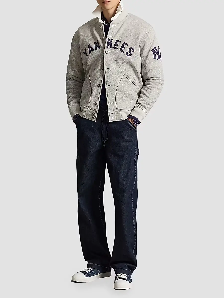 Polo Ralph Lauren Men's Yankees Vintage Fleece Bomber Jacket | Thumbnail 2
