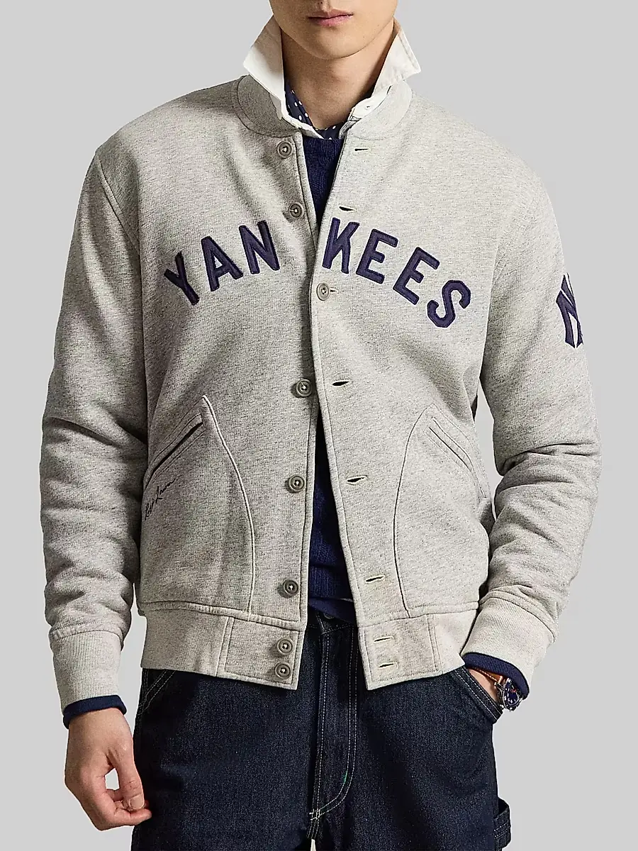 Polo Ralph Lauren Men's Yankees Vintage Fleece Bomber Jacket | Thumbnail 4