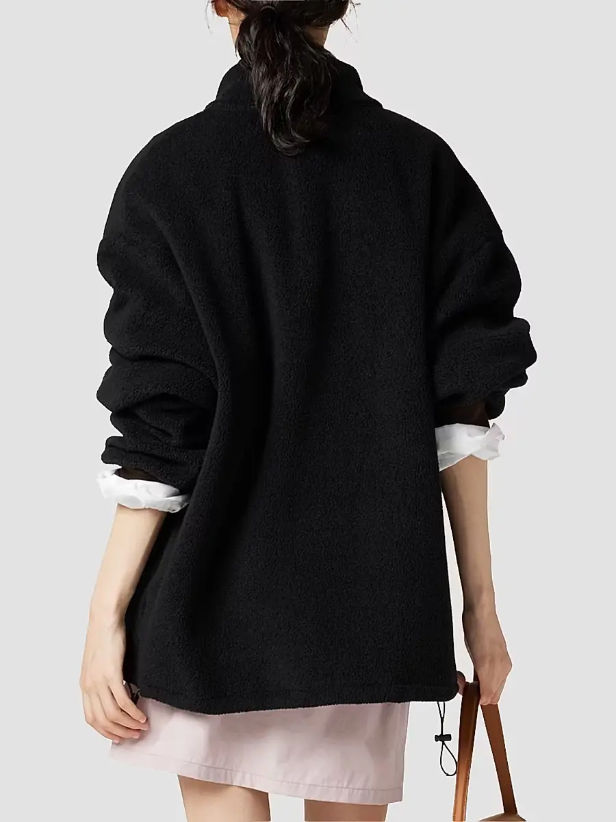 Miu Miu Women's Fleece Sweatshirt - Black | Thumbnail 3