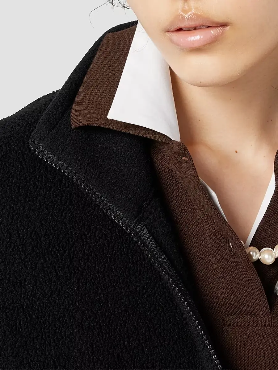 Miu Miu Women's Fleece Sweatshirt - Black | Thumbnail 5