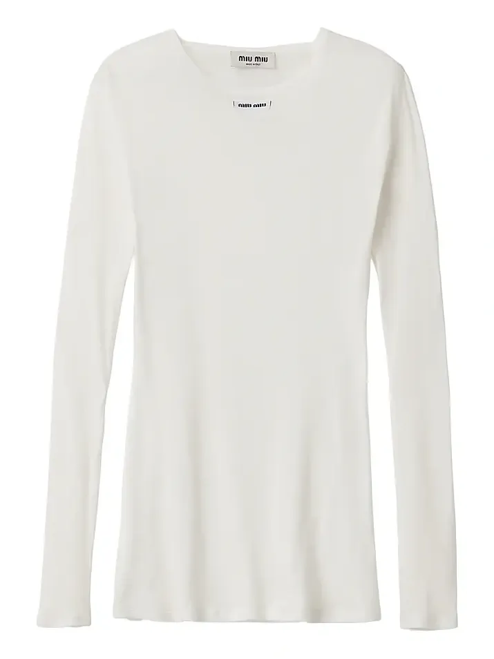 Miu Miu Women's Ribbed Knit Jersey Dress